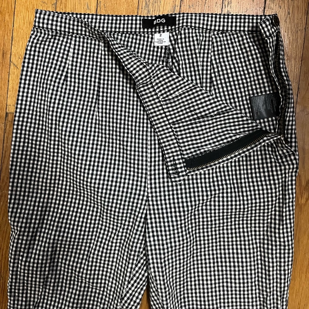 Urban Outfitters BDG Plaid Black & White Trousers